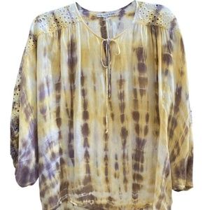 NWT Young Fabulous and Broke XS Tie Dye Blouse